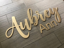 Load image into Gallery viewer, Rowyn Mae - Name Cutout Set - Laser Cut Wood Nursery Sign
