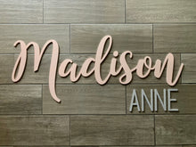 Load image into Gallery viewer, Rowyn Mae - Name Cutout Set - Laser Cut Wood Nursery Sign
