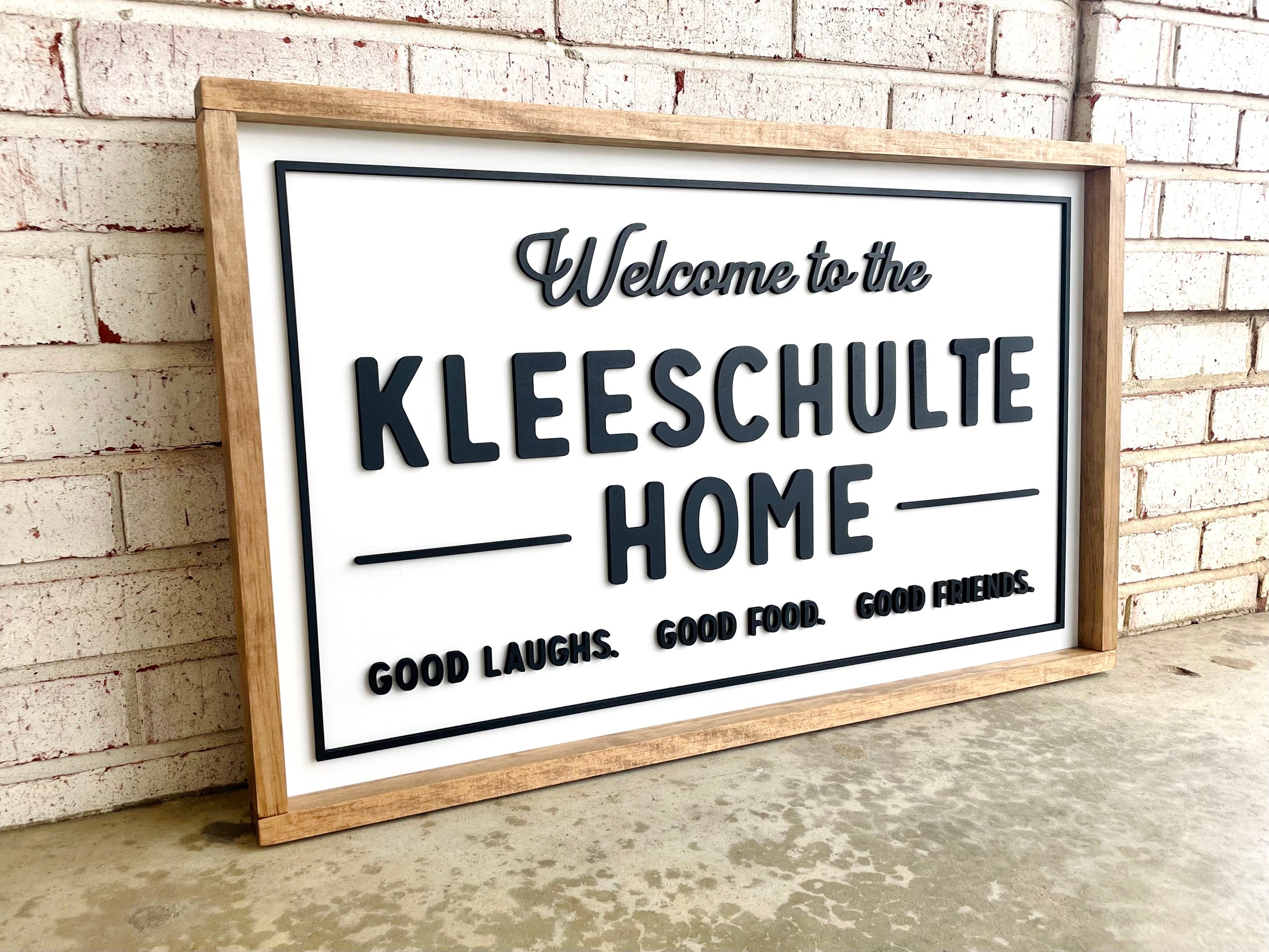 Magnolia Inspired Welcome To Our Home - Framed Layered Wood Sign