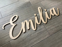 Load image into Gallery viewer, Kinsley Nichole - Name Cutout - Laser Cut Wood Nursery Sign
