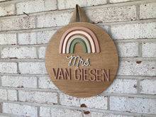 Load image into Gallery viewer, Boho Rainbow Door Hanger - Teacher Gift
