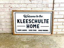 Load image into Gallery viewer, Magnolia Inspired Welcome To Our Home - Framed Layered Wood Sign
