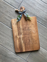 Load image into Gallery viewer, Engraved Recipe Cutting Board - Acacia
