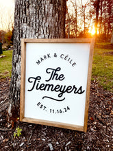 Load image into Gallery viewer, The Tiemeyers Framed - Layered Wood Sign
