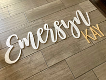 Load image into Gallery viewer, Kinsley - Name Cutout Set - Laser Cut Wood Nursery Sign
