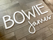 Load image into Gallery viewer, Maddox John - Name Cutout Set - Laser Cut Wood Nursery Sign
