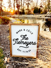 Load image into Gallery viewer, The Tiemeyers Framed - Layered Wood Sign
