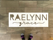 Load image into Gallery viewer, Kendall James - Name Cutout - Laser Cut Wood Nursery Sign
