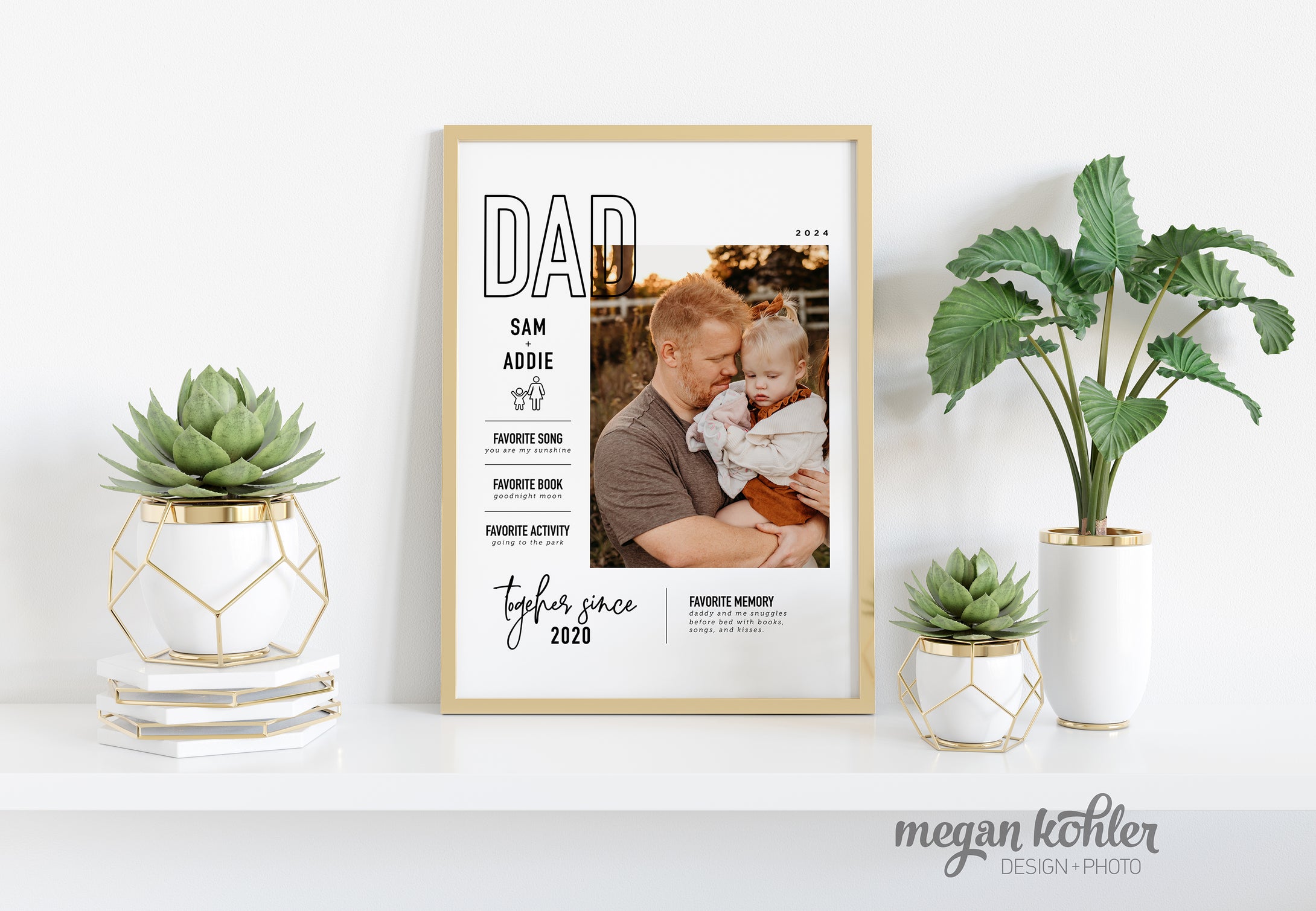 11x14 Printable - Father's Day Dad and Me Digital File - Office - Man Cave