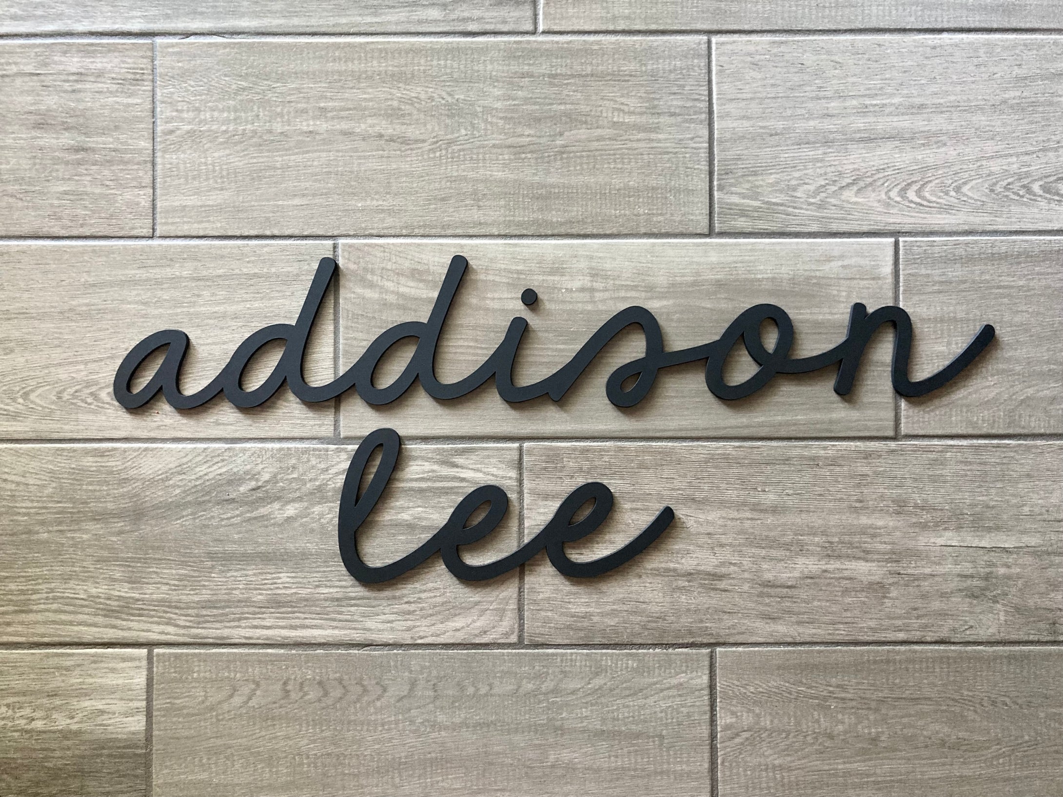 Addison Lee - Name Cutout - Laser Cut Wood Nursery Sign