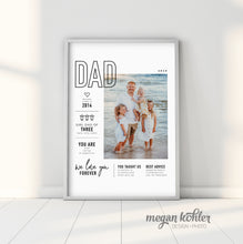 Load image into Gallery viewer, 11x14 Printable - Father&#39;s Day All About Dad Digital File - Office - Man Cave
