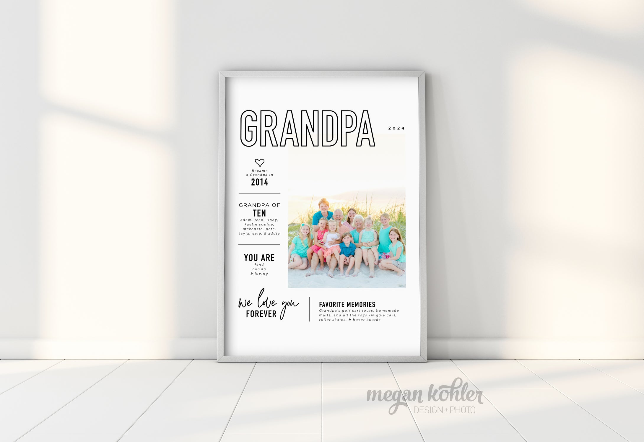 11x14 Printable - All About Grandpa Father's Day Digital File - Office - Man Cave