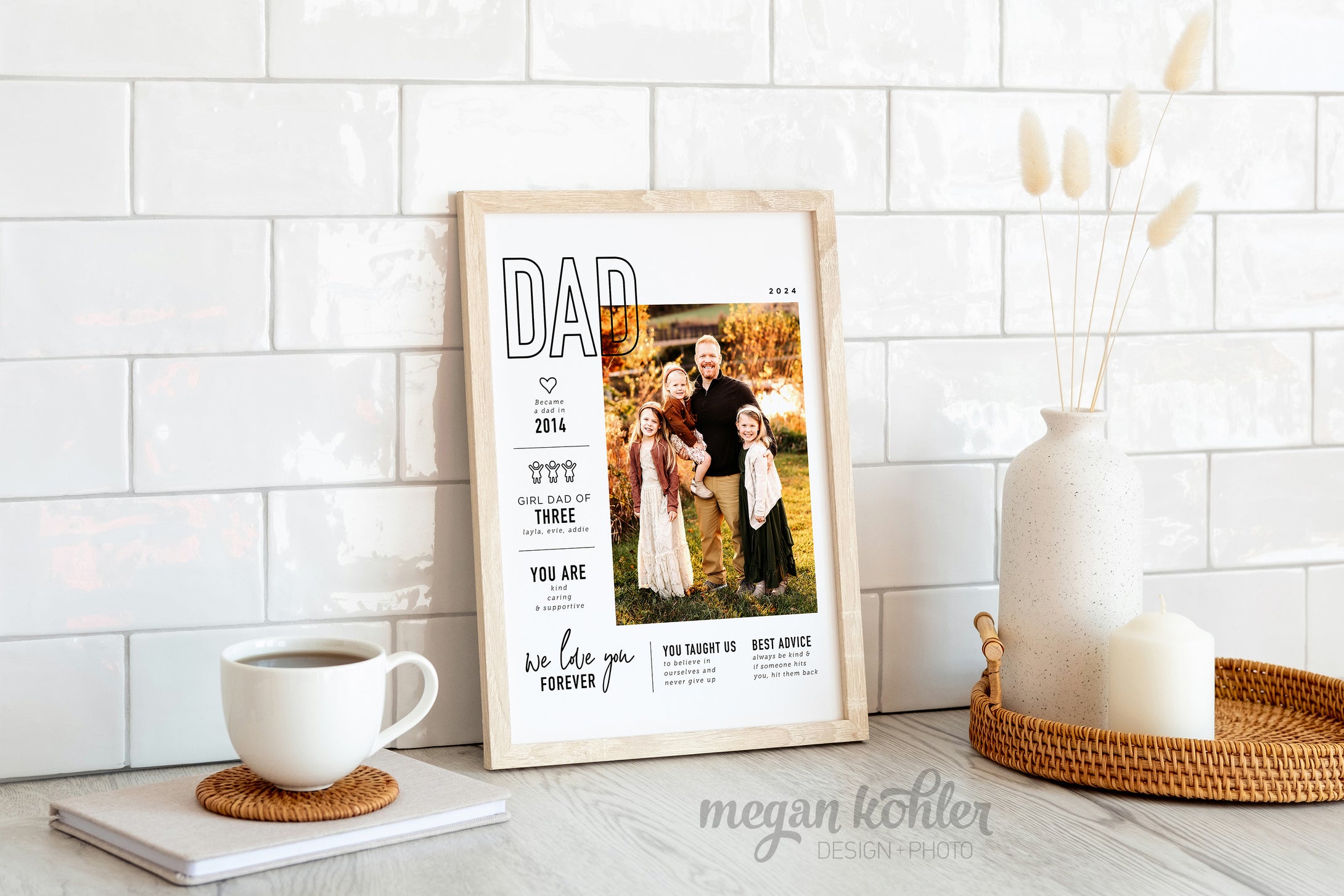 11x14 Printable - Father's Day All About Dad Digital File - Office - Man Cave