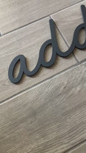 Load and play video in Gallery viewer, Addison Lee - Name Cutout - Laser Cut Wood Nursery Sign
