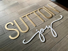 Load image into Gallery viewer, Sutton - Name Cutout - Laser Cut Wood Nursery Sign
