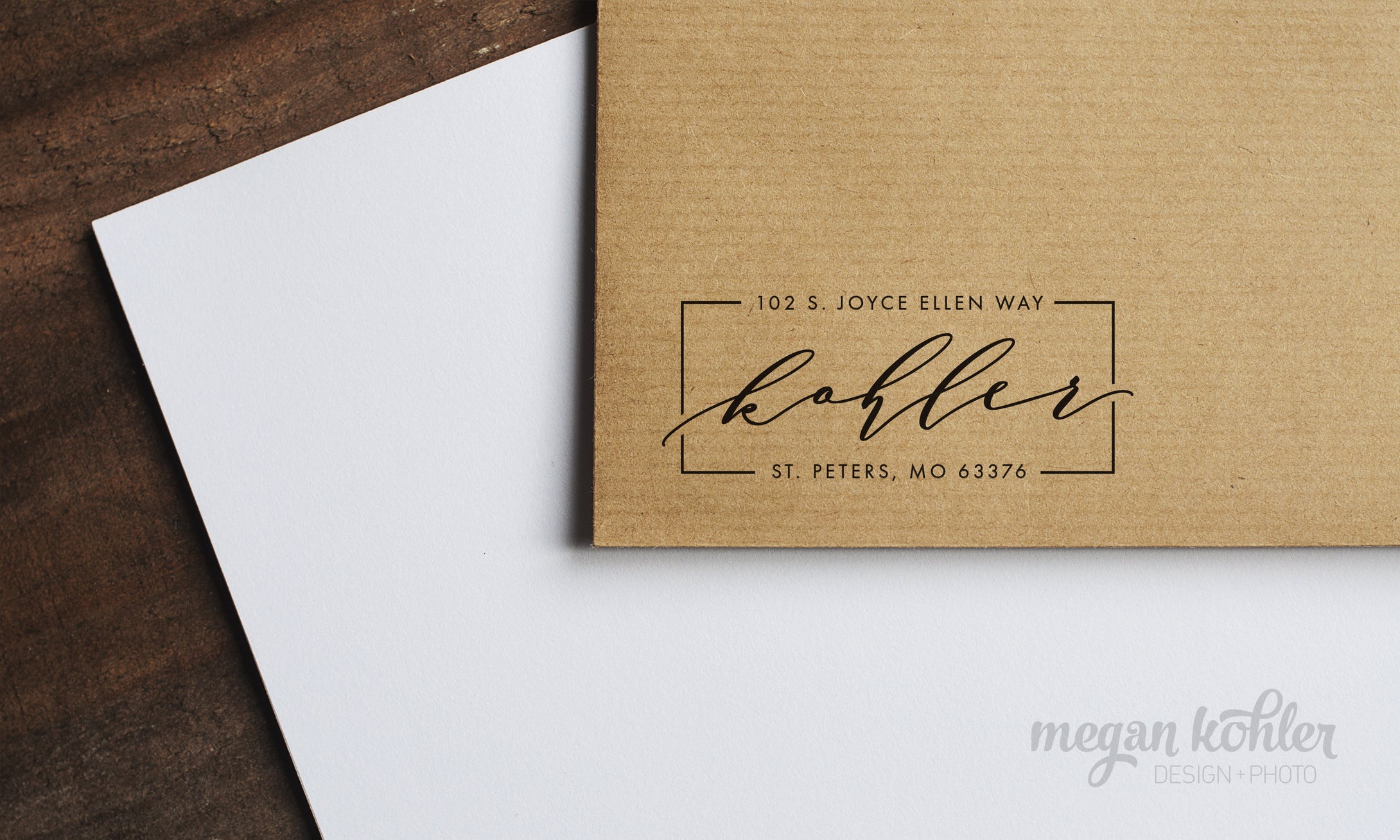 Elegant Script Address Stamp 3x1.5