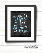 Load image into Gallery viewer, Look At The Stars - Nursery or Toddler Room Print - Digital File
