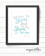 Load image into Gallery viewer, Look At The Stars - Nursery or Toddler Room Print - Digital File
